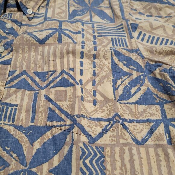 Alfred Shaheen By Reyn Spooner Tailored In Hawaii Tropical Tribal Shirt NWOT VTG - Picture 9 of 10